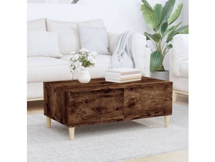 Konferenční stolek kouřový dub 90x50x36,5 cm kompozitní dřevo