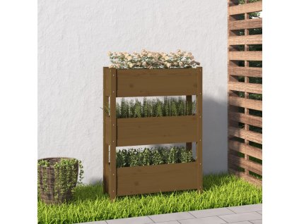 Truhlík medově hnědý 77 x 25 x 104,5 cm masivní borové dřevo