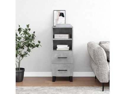 Příborník betonově šedý 34,5 x 34 x 90 cm kompozitní dřevo