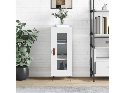 Příborník bílý 34,5 x 34 x 90 cm kompozitní dřevo