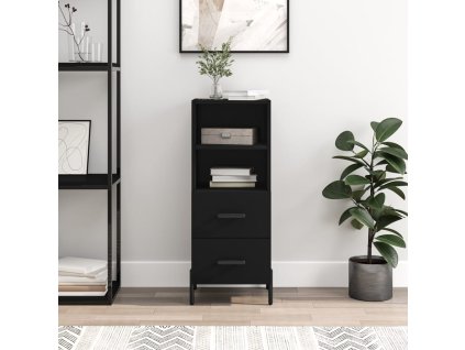 Příborník černý 34,5 x 34 x 90 cm kompozitní dřevo