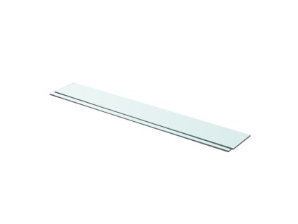Policové desky 2 ks sklo čiré 90 x 12 cm