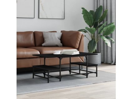 Konferenční stolek černý 100 x 50,5 x 40 cm kompozitní dřevo