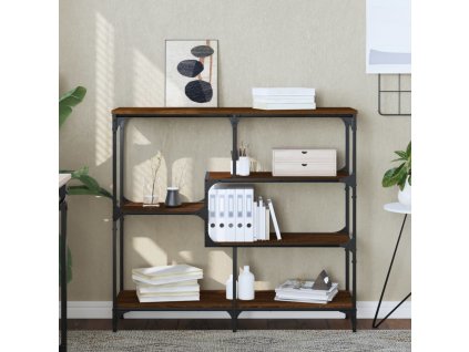 Konzolový stolek hnědý dub 103 x 32 x 95 cm kompozitní dřevo