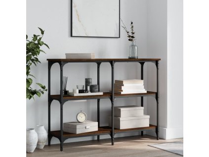 Konzolový stolek hnědý dub 100 x 29 x 75 cm kompozitní dřevo