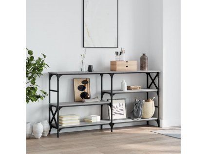 Konzolový stolek šedý sonoma 150x29x76,5 cm kompozitní dřevo