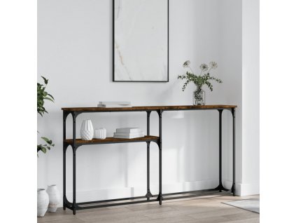 Konzolový stolek kouřový dub 145x22,5x75 cm kompozitní dřevo