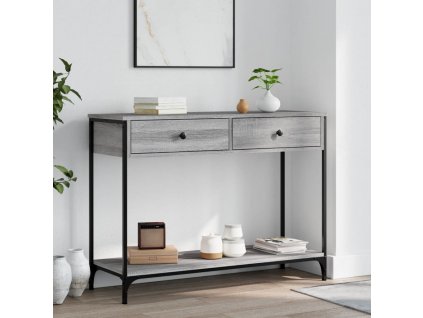 Konzolový stolek šedý sonoma 100x34,5x75 cm kompozitní dřevo