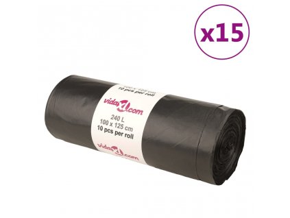 Pytle na odpadky 150 ks černé 240 l