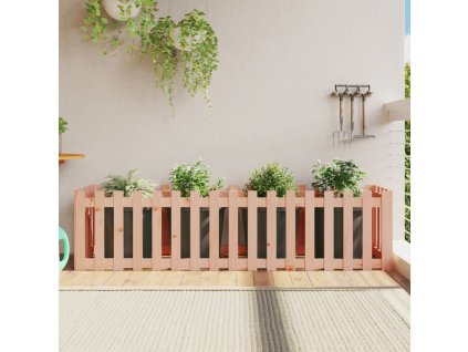 Vyvýšený záhon plotový design 200x50x50 cm masivní douglaska