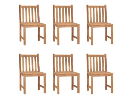 Zahradní židle 6 ks s poduškami masivní teak