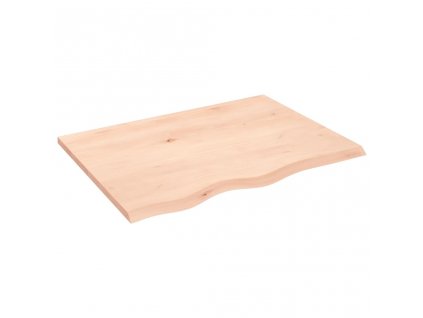 Nástěnná police 80 x 60 x 2 cm neošetřené masivní dubové dřevo