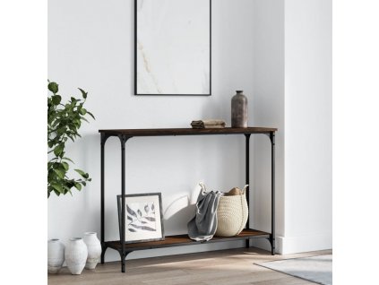 Konzolový stolek hnědý dub 101 x 30,5 x 75 cm kompozitní dřevo