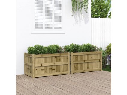 Zahradní truhlíky 2 ks impregnované borové dřevo