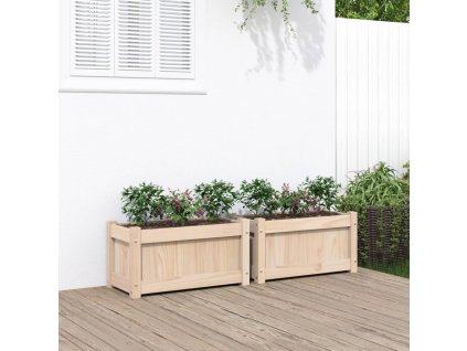 Zahradní truhlíky 2 ks masivní borové dřevo