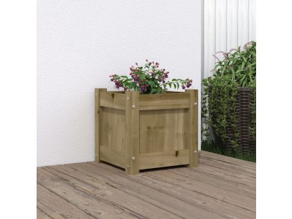Zahradní truhlík 31 x 31 x 31 cm impregnované borové dřevo