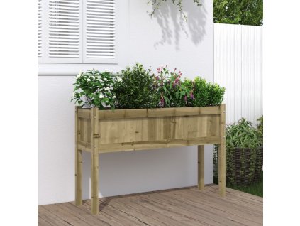 Zahradní truhlík s nohami 110x31x70 cm impregnovaná borovice