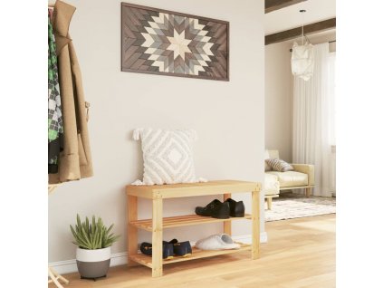 Botník 3patrový 70 x 27,5 x 45 cm bambus