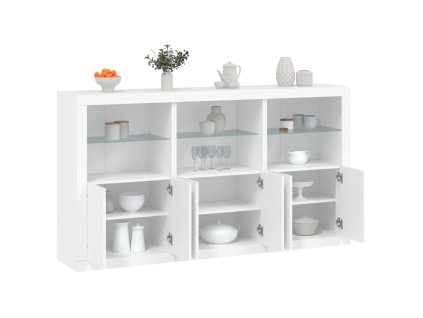 Příborník s LED osvětlením bílý 181,5 x 37 x 100 cm