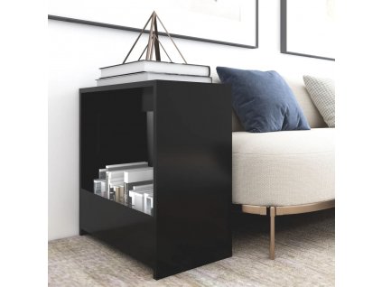 Odkládací stolek černý 50 x 26 x 50 cm kompozitní dřevo