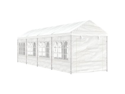 Altán se střechou bílý 8,92 x 2,28 x 2,69 m polyethylen