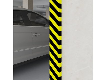 Chránič rohů žlutočerný 6 x 2 x 101,5 cm PU