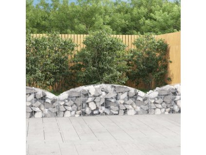 Klenutý gabionový koš 200 x 30 x 40/60 cm pozinkované železo