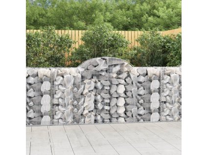 Klenutý gabionový koš 200 x 50 x 100/120 cm pozinkované železo