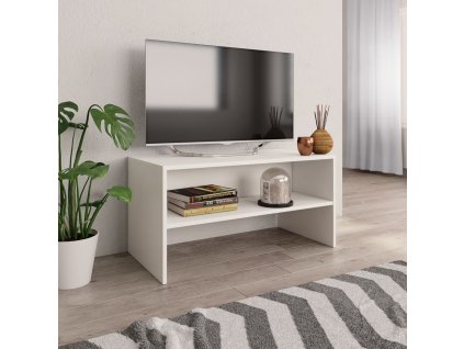 TV stolek bílý 80 x 40 x 40 cm kompozitní dřevo