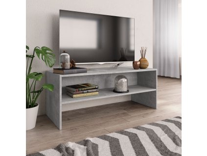 TV stolek šedý 100 x 40 x 40 cm kompozitní dřevo