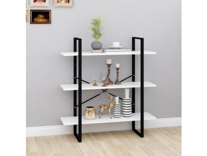 Knihovna bílá 100 x 30 x 105 cm kompozitní dřevo