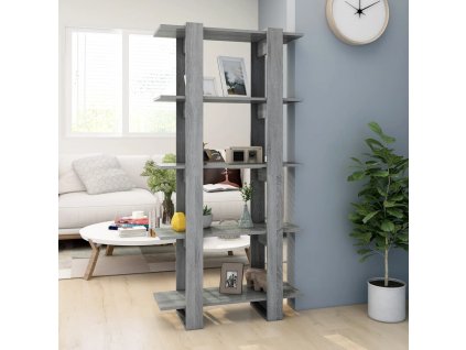 Knihovna/dělicí stěna šedá sonoma 80x30x160 cm kompozitní dřevo