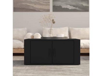 Konferenční stolek černý 80 x 50 x 36 cm kompozitní dřevo