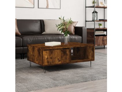 Konferenční stolek kouřový dub 90 x 60 x 35 cm kompozitní dřevo