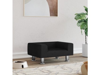 Pelíšek pro psy černý 50 x 40 x 26,5 cm samet