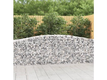 Klenuté gabionové koše 25ks 400x50x80/100 cm pozinkované železo