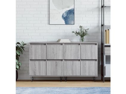 Příborníky 2 ks šedé sonoma kompozitní dřevo