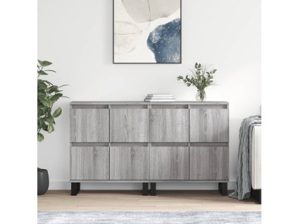 Příborníky 2 ks šedé sonoma kompozitní dřevo