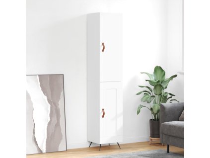Skříň highboard bílá 34,5 x 34 x 180 cm kompozitní dřevo