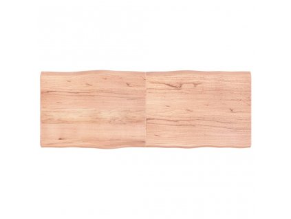 Stolní deska hnědá 160x60x(2-6)cm ošetřený dřevo živá hrana