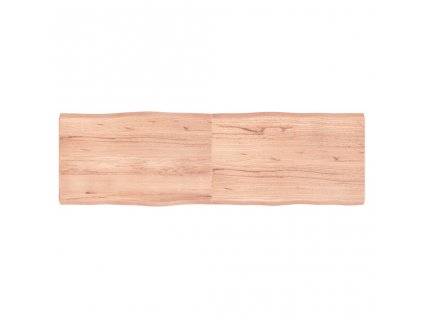 Stolní deska hnědá 160x50x(2-6)cm ošetřený dřevo živá hrana