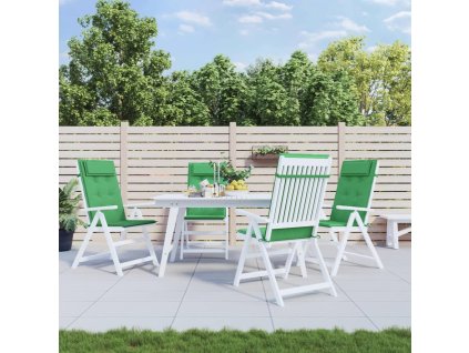 Podušky na židli s vysokým opěradlem 4 ks zelené látka oxford