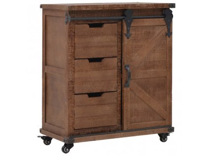 Úložná skříňka masivní jedlové dřevo 64 x 33,5 x 75 cm hnědá