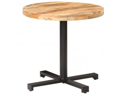 Bistro stůl kulatý Ø 80 x 75 cm hrubé mangovníkové dřevo
