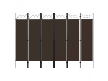 6dílný paraván hnědý 240 x 180 cm