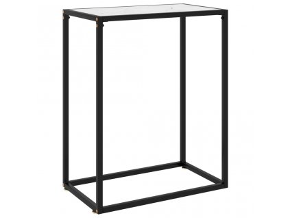 Konzolový stolek bílý 60 x 35 x 75 cm tvrzené sklo