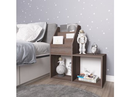 Dětský regál na časopisy šedý dub sonoma 71x30x78,5 cm kompozit