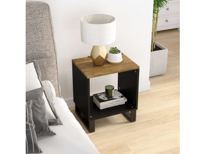 Konferenční stolek 40 x 31 x 46 cm masivní mangovník a kompozit