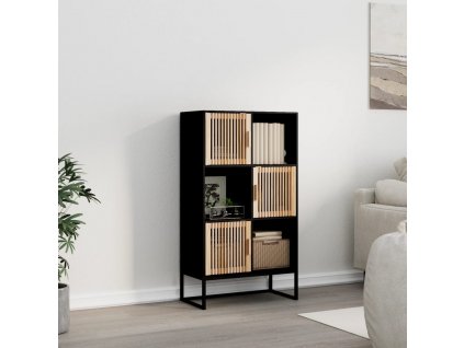 Highboard černý 70 x 35 x 125 cm kompozitní dřevo