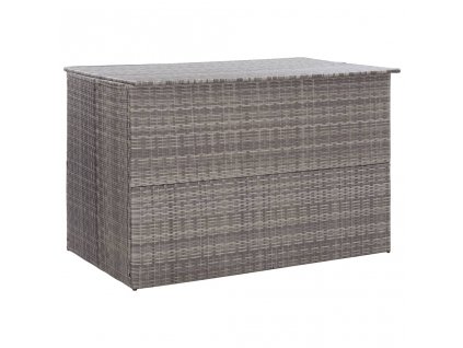 Zahradní úložný box šedý 150 x 100 x 100 cm polyratan